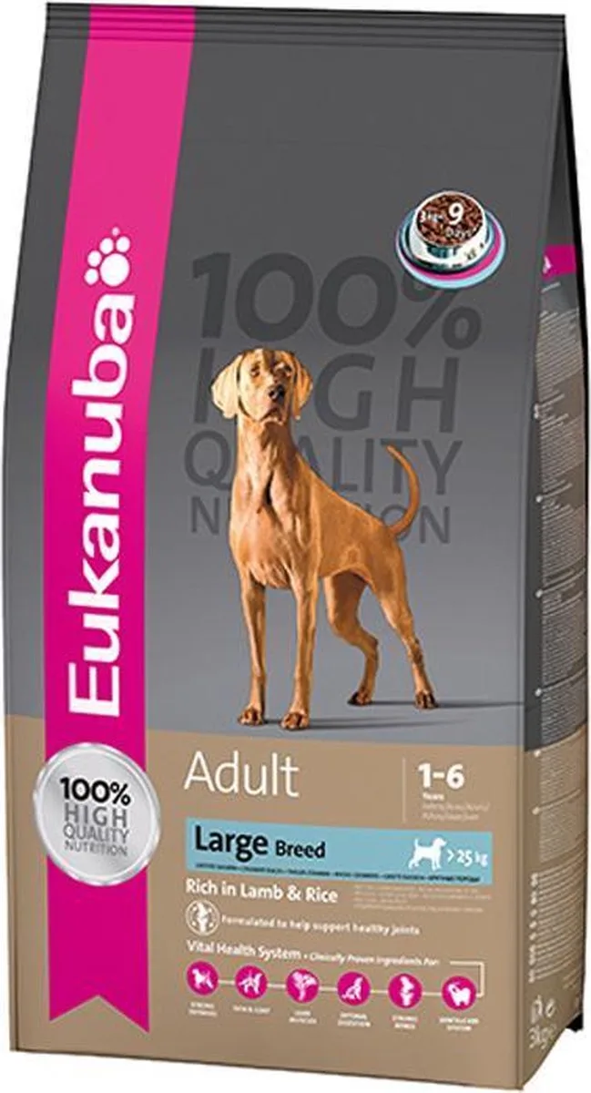 adult lamb&rice large grote rassen - 2 ST à 3 KG van Eukanuba – productfoto
