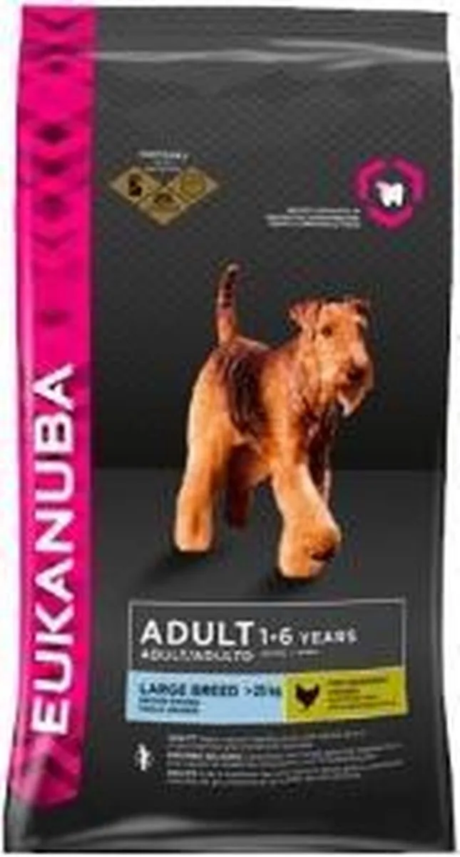 Adult Large Breed Kip - Hond - Volledig droogvoer - Lichaamsgewicht > 25 kg - 2 x 3 kg de Eukanuba – photo produit
