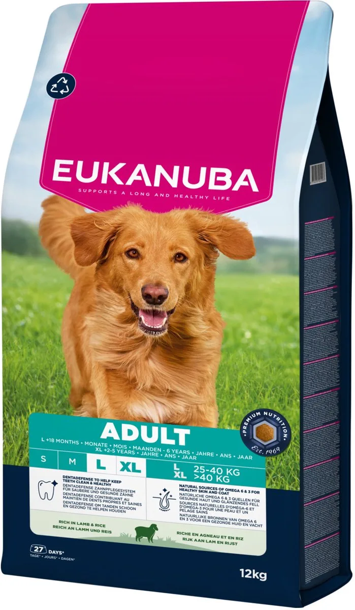 Adult Large Breed Lam&Rijst - Hondenbrokken - 12 kg von Eukanuba – Produktfoto 1 von 3