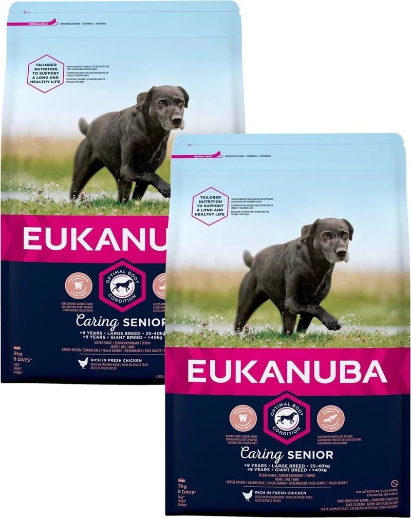 Caring Senior Large Breed Kip - Hondenvoer - 2 x 3 kg de Eukanuba – photo produit