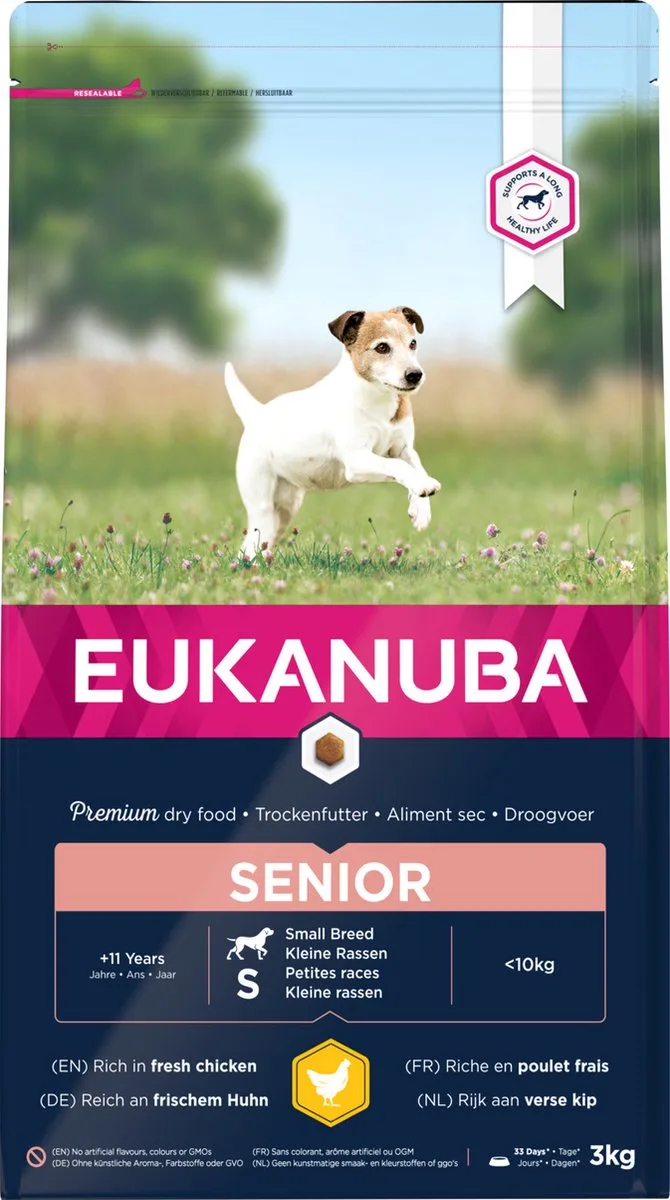 Caring Senior Small Breed Kip - Hondenvoer - 3 kg by Eukanuba – product photo