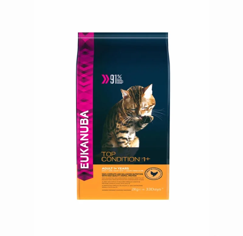 Cat Adult - Kip/Lever - Kattenvoer - 2 kg fra Eukanuba – produktbillede