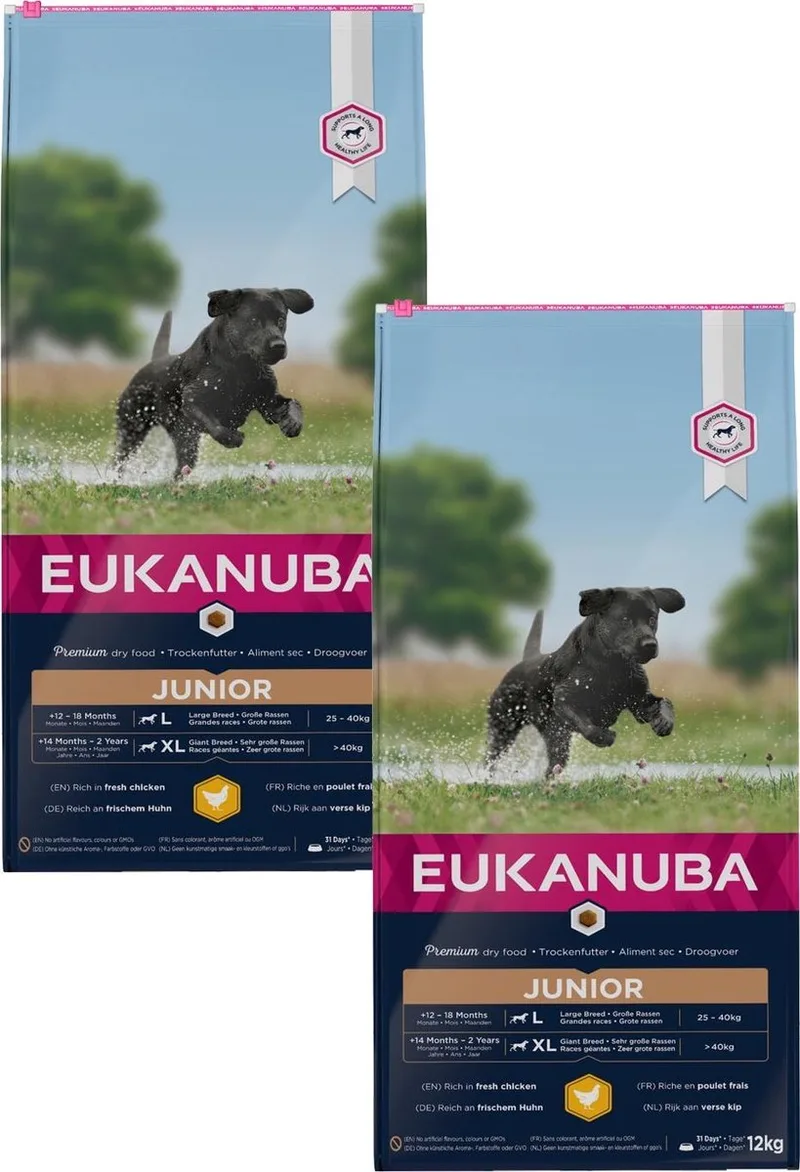 Developing Junior Large Breed Kip - Hondenvoer - 2 x 12 kg by Eukanuba – product photo