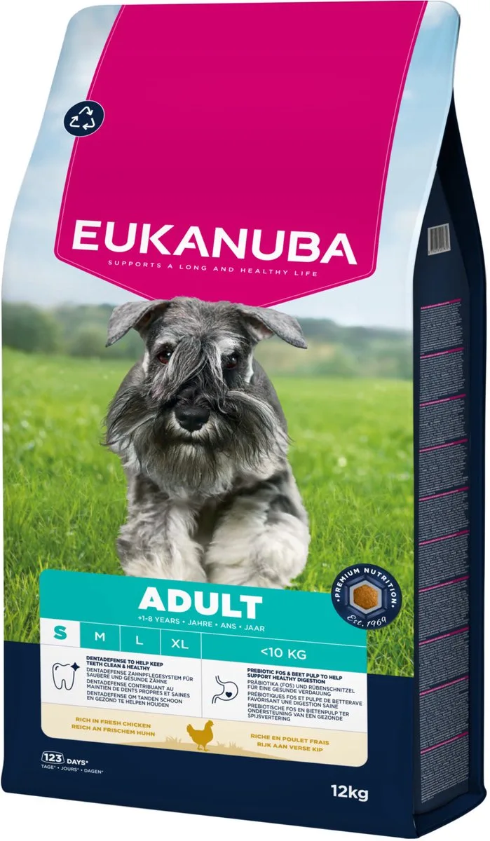 Dog Adult - Small breed Hondenvoer Smaak: Kip - 12 Kg de Eukanuba – photo produit