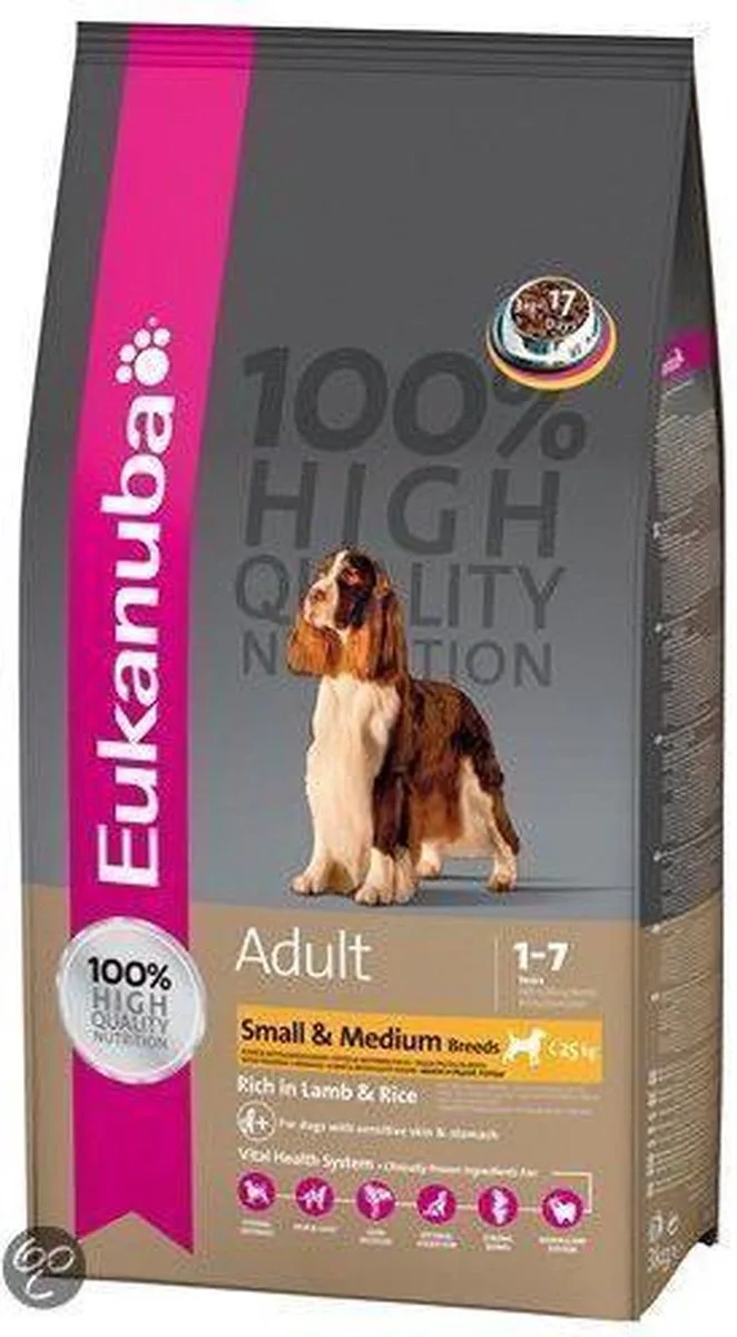Dog Adult Small/Medium Breed Lam/Rice 3 kg by Eukanuba – product photo