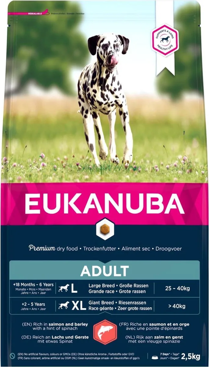 Dog Adult - Zalm - Hondenvoer - 2.5 kg de Eukanuba – photo produit