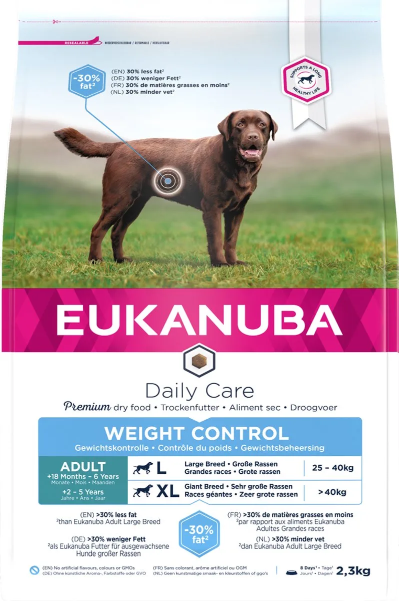Dog Weight Control Large - 2 x 12 kg de Eukanuba – photo produit