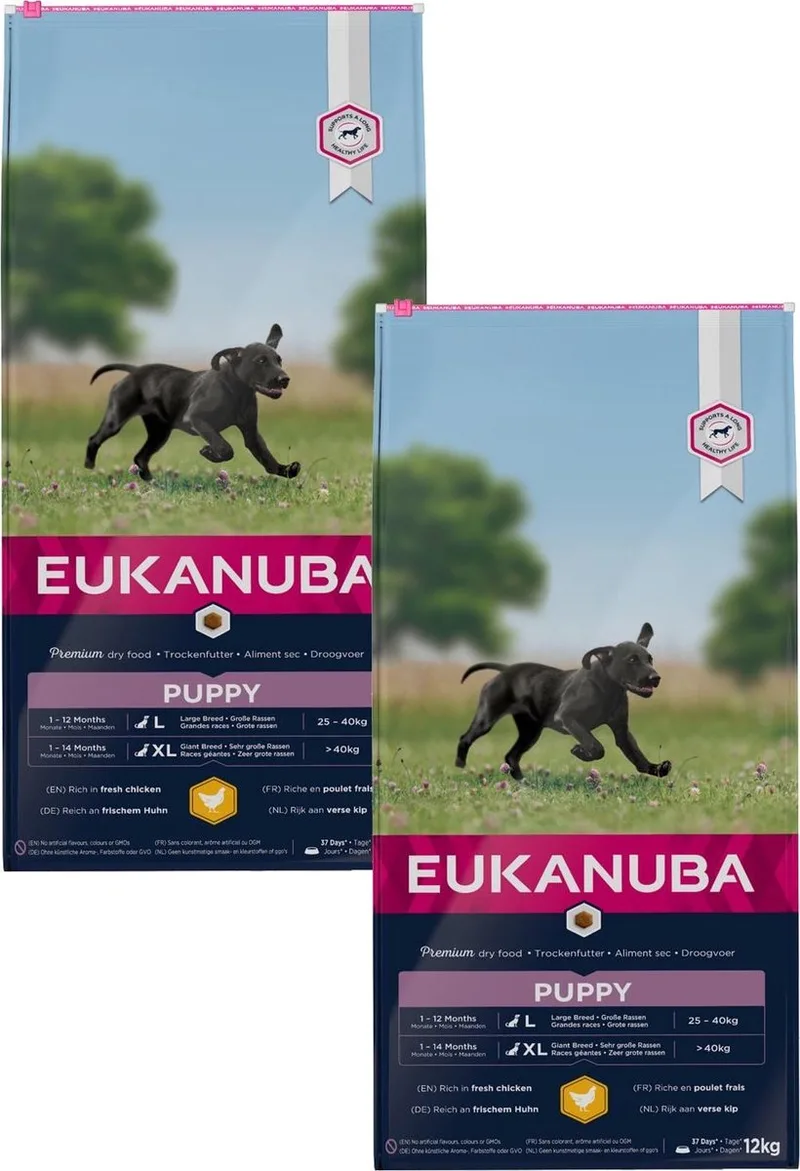 Growing Puppy Large Breed Kip - Hondenvoer - 2 x 12 kg by Eukanuba – product photo
