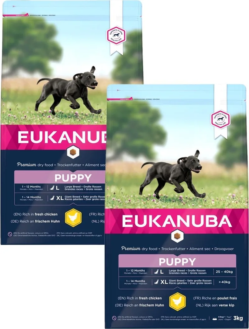 Growing Puppy Large Breed Kip - Hondenvoer - 2 x 3 kg by Eukanuba – product photo