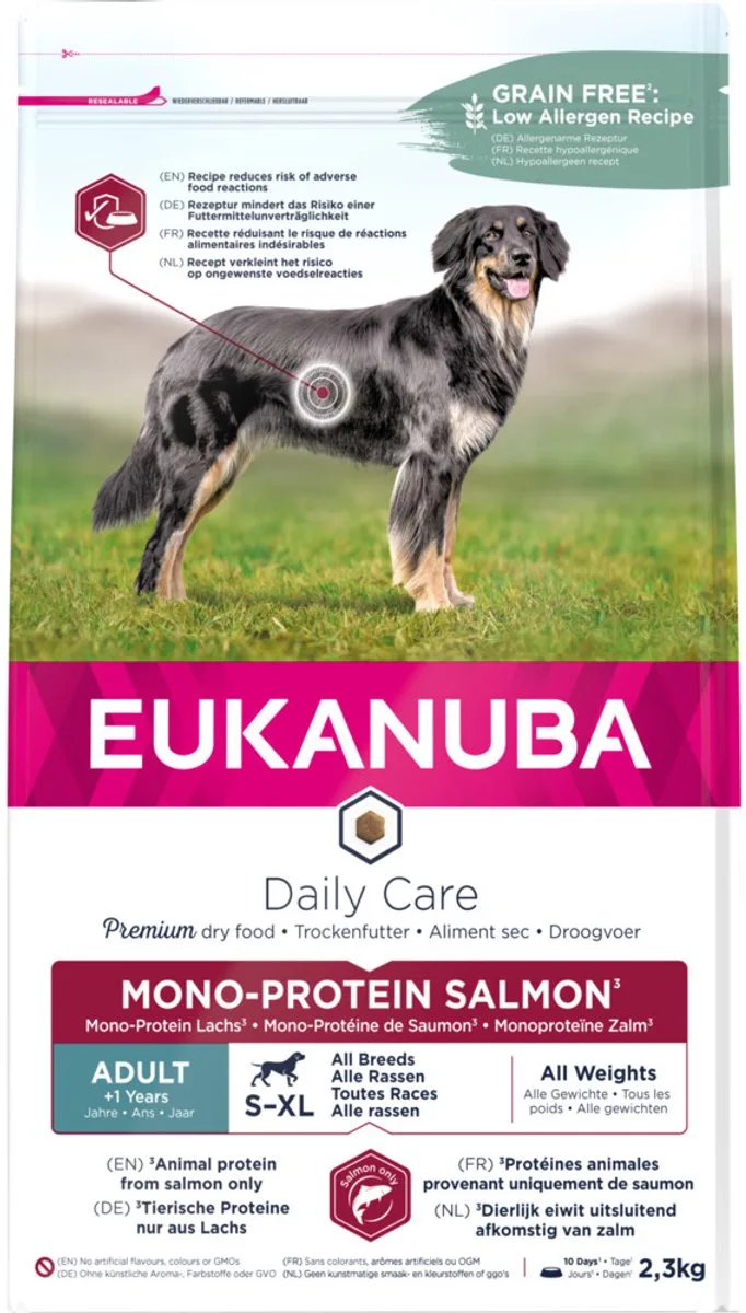 Hondenvoer Droog Adult Mono Proteïne Zalm - 3 x 2,3 kg - Voordeelverpakking von Eukanuba – Produktfoto