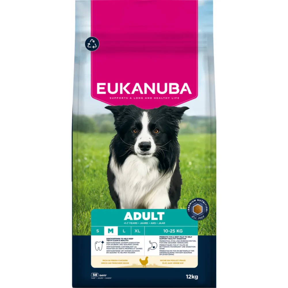 Hondenvoer Droog Life Care Dog Adult Medium Kip 12 kg de Eukanuba – photo produit