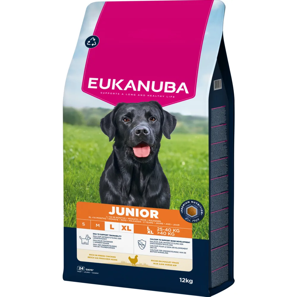 Hondenvoer Droog Life Care Dog Junior Large Kip 12 kg van Eukanuba – productfoto