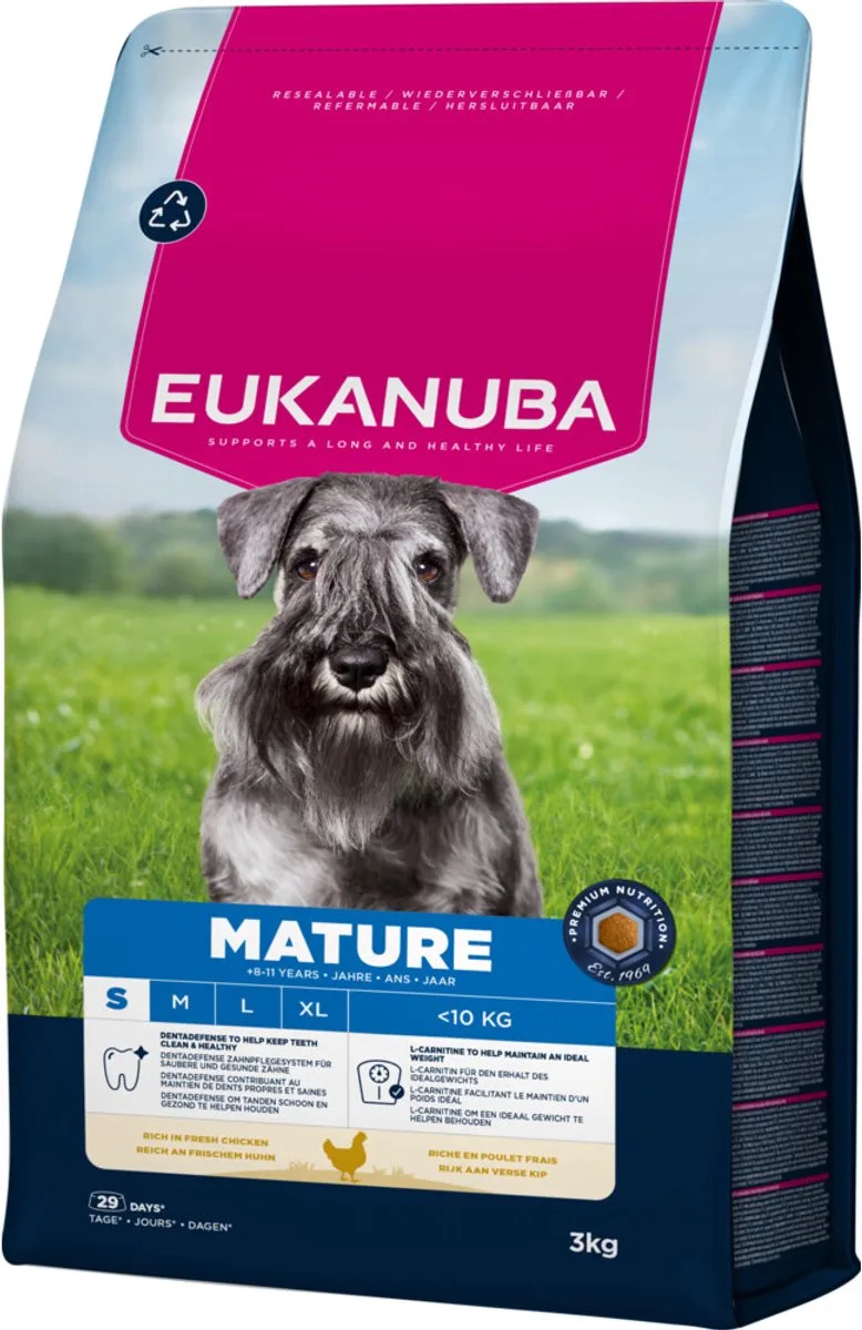 Hondenvoer Droog Life Care Dog Mature Small Kip - 3 x 3 kg - Voordeelverpakking van Eukanuba – productfoto