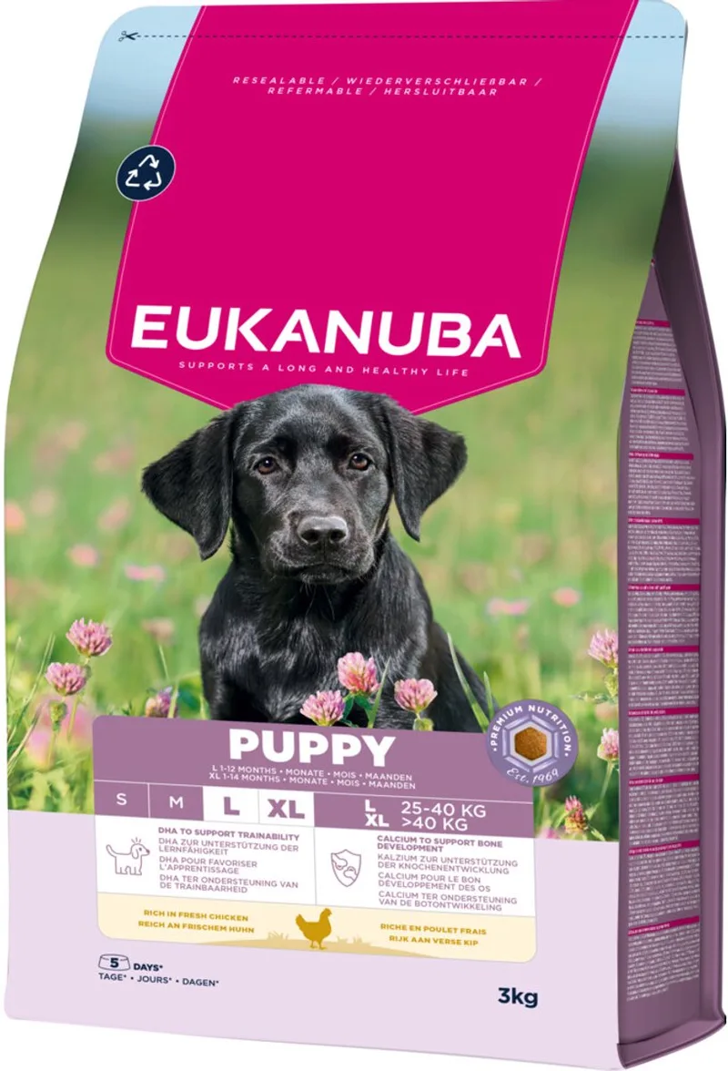Hondenvoer Droog Life Care Dog Puppy Large Kip - 3 x 3 kg - Voordeelverpakking by Eukanuba – product photo