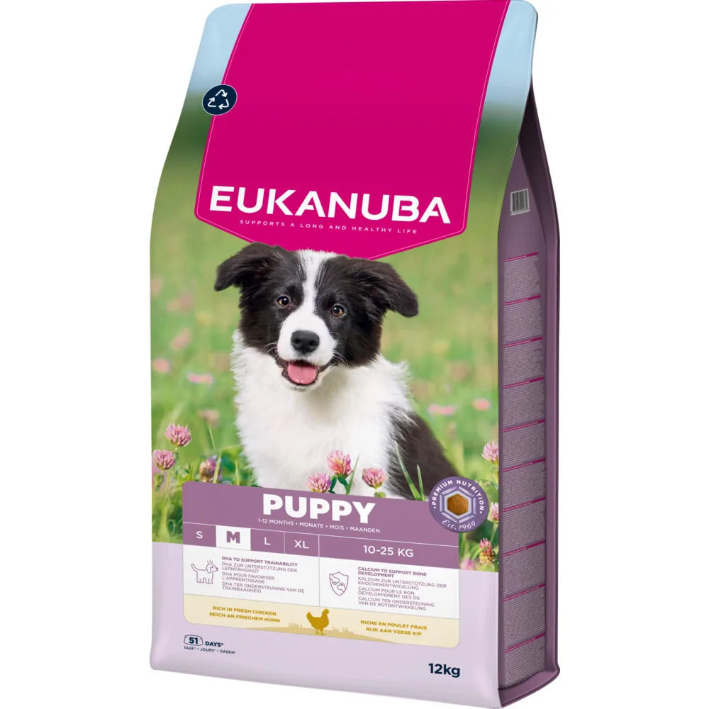 Hondenvoer Droog Life Care Dog Puppy Medium Kip 12 kg de Eukanuba – photo produit