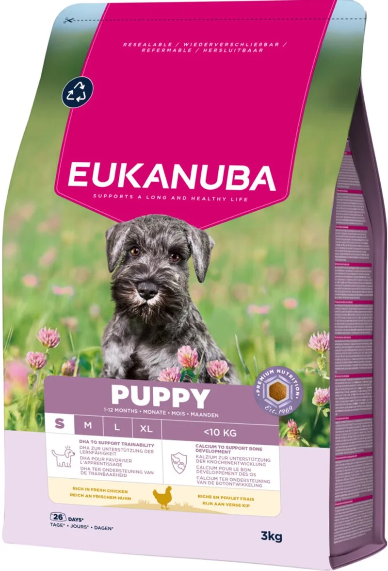 Hondenvoer Droog Life Care Dog Puppy Small Kip - 3 x 3 kg - Voordeelverpakking by Eukanuba – product photo