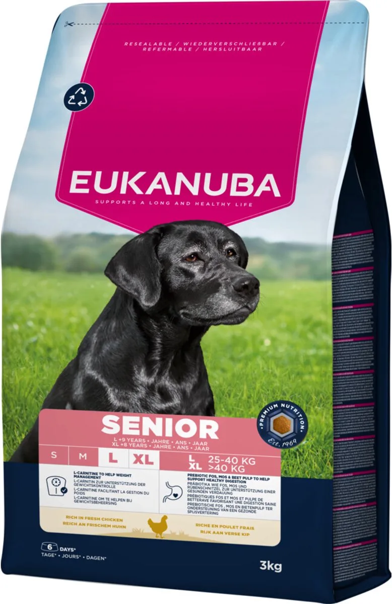 Hondenvoer Droog Life Care Dog Senior Large Kip - 3 x 3 kg - Voordeelverpakking by Eukanuba – product photo