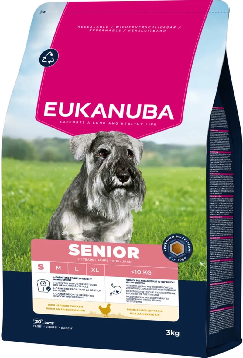 Hondenvoer Droog Life Care Dog Senior Small Kip - 3 x 3 kg - Voordeelverpakking de Eukanuba – photo produit