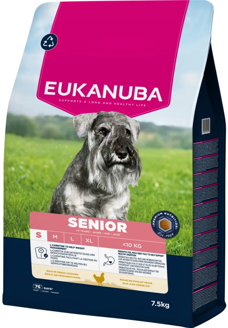 Hondenvoer Droog Life Care Dog Senior Small Kip - 7,5 kg fra Eukanuba – produktbillede
