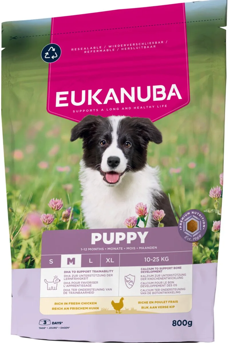 Hondenvoer Droog Life Care Puppy Medium Kip - 800 gr by Eukanuba – product photo