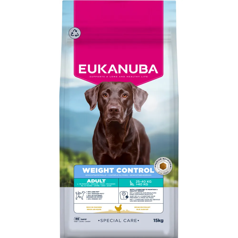 Hondenvoer Droog Special Care Adult Large Weight Control 15 kg de Eukanuba – photo produit