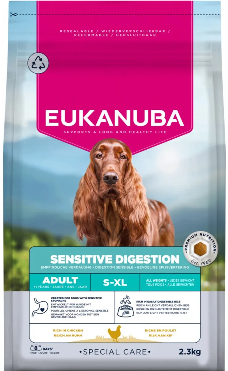 Hondenvoer Droog Special Care Adult Sensitive Digestion - 3 x 2,3 kg - Voordeelverpakking by Eukanuba – product photo