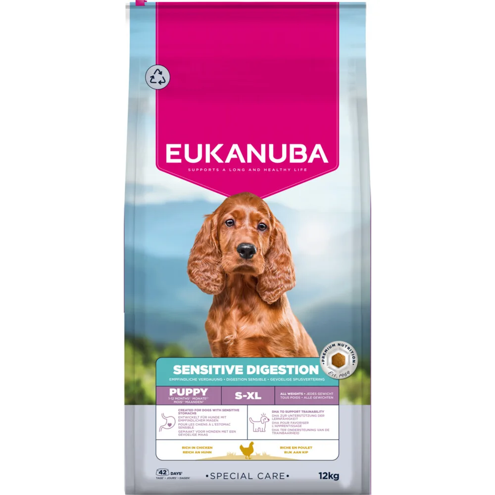 Hondenvoer Droog Special Care Puppy Sensitive Digestion 12 kg by Eukanuba – product photo