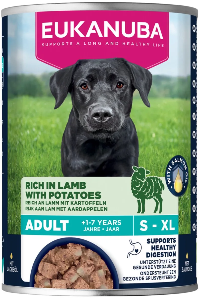 Hondenvoer Nat Life Care Dog Adult Lam en Aardappel - 6 x 400 gr - Voordeelverpakking by Eukanuba – product photo