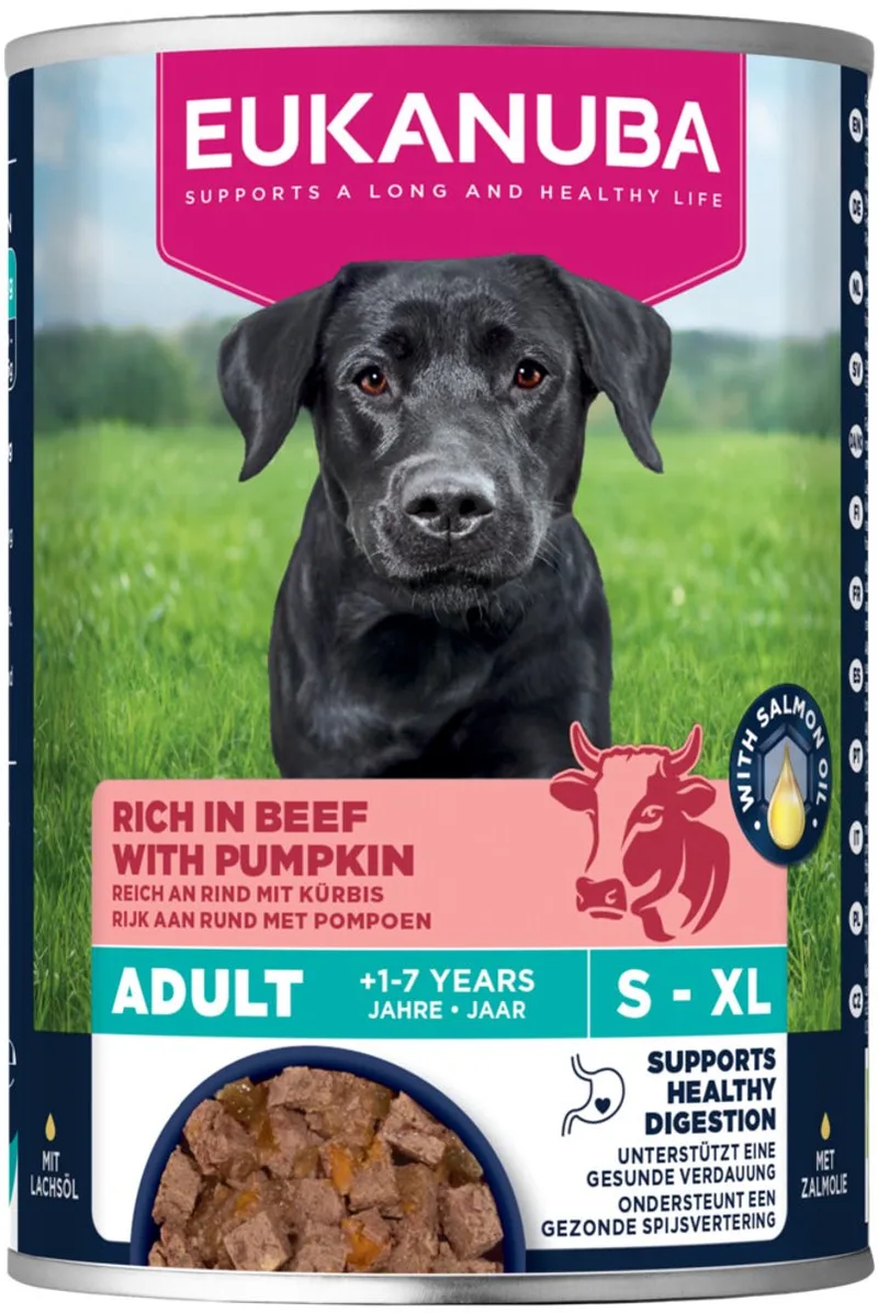 Hondenvoer Nat Life Care Dog Adult Rund en Pompoen - 6 x 400 gr - Voordeelverpakking by Eukanuba – product photo