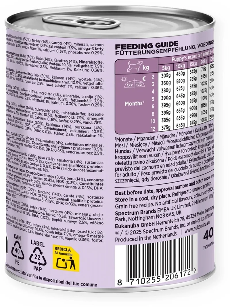 Hondenvoer Nat Life Care Dog Puppy Kalkoen en Wortel - 400 gr by Eukanuba – product photo