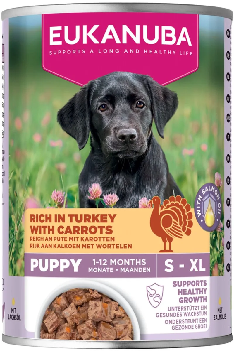 Hondenvoer Nat Life Care Dog Puppy Kalkoen en Wortel - 6 x 400 gr - Voordeelverpakking van Eukanuba – productfoto