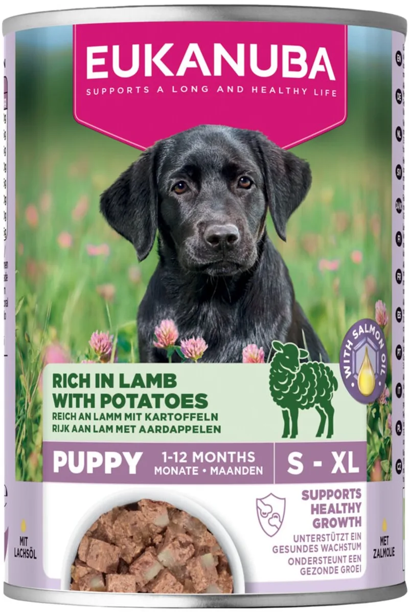 Hondenvoer Nat Life Care Dog Puppy Lam en Aardappel - 6 x 400 gr - Voordeelverpakking by Eukanuba – product photo