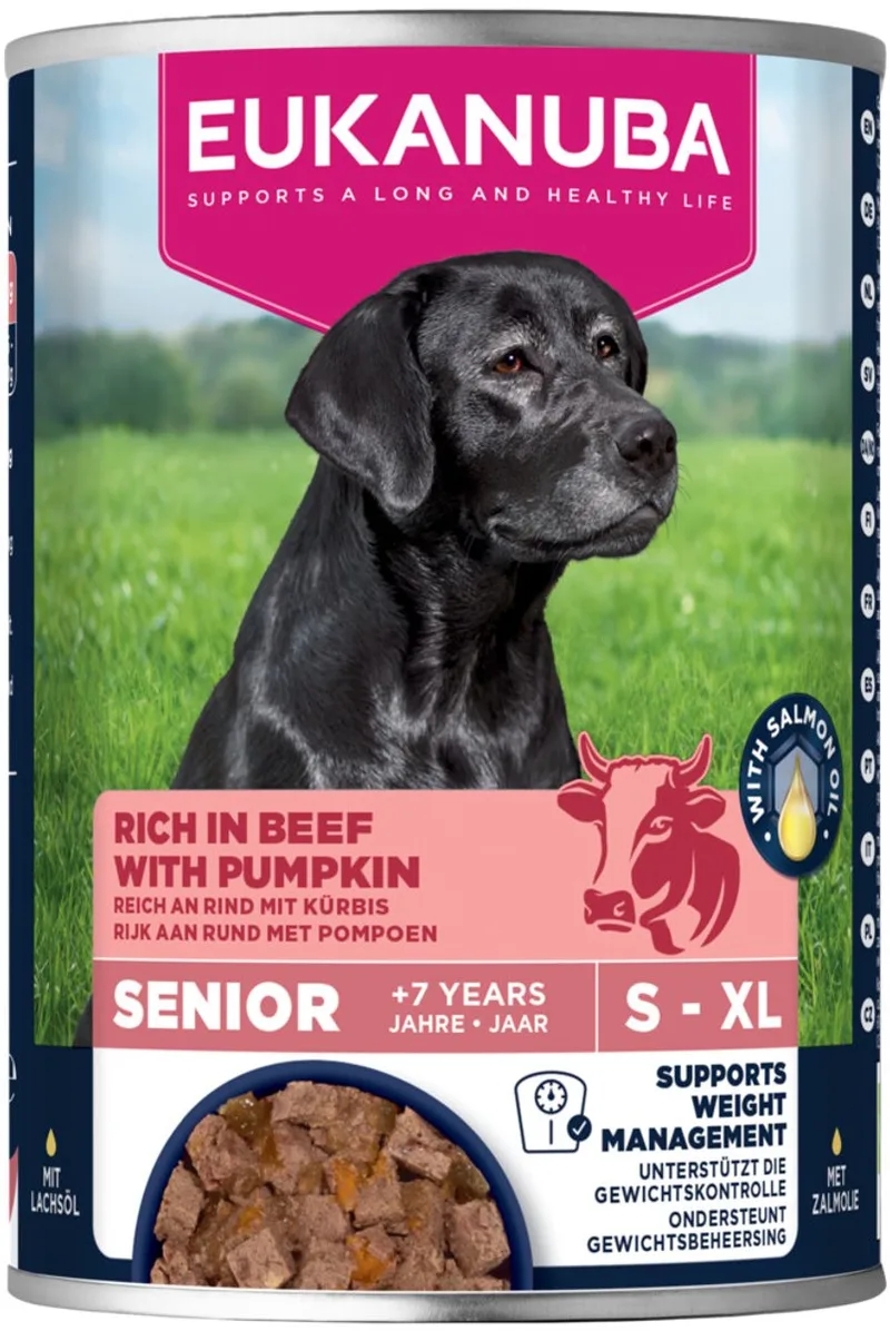 Hondenvoer Nat Life Care Dog Senior Rund en Pompoen - 6 x 400 gr - Voordeelverpakking fra Eukanuba – produktbillede