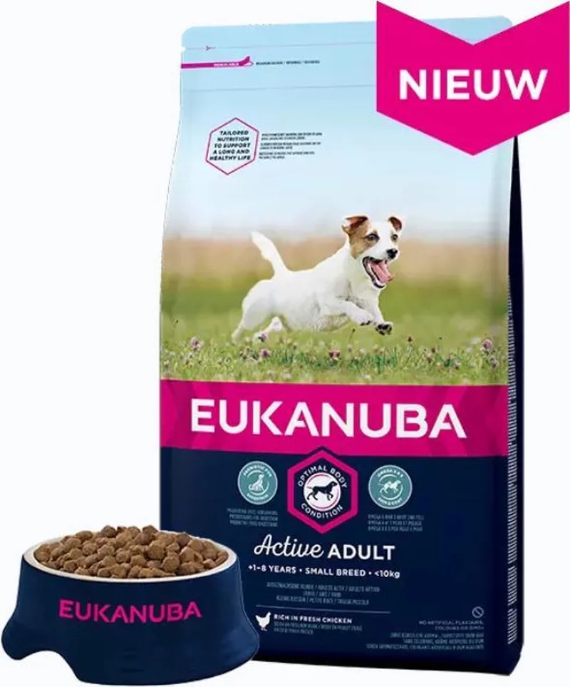 Hondenvoer Voor Volwassen Honden Van Kleine Rassen - Rijk Aan Verse Kip - 12 KG by Eukanuba – product photo