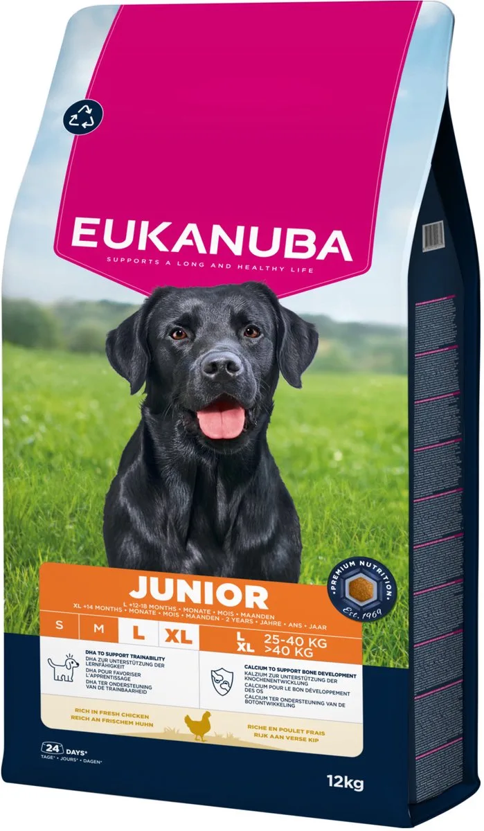 Junior Large Breed Kip - Hondenbrokken - 12 kg de Eukanuba – photo produit