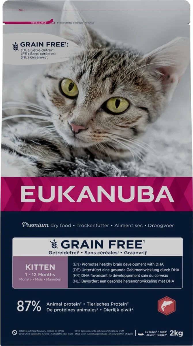 Kat Kitten Graanvrij Zalm 2 kg från Eukanuba – produktbild