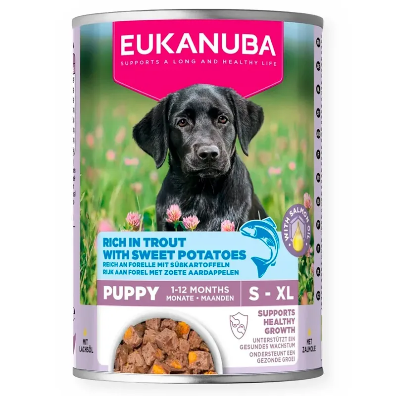 Life Care Puppy Rijk Aan Forel En Zoete Aardappel Natvoer Voor Honden 400g by Eukanuba – product photo
