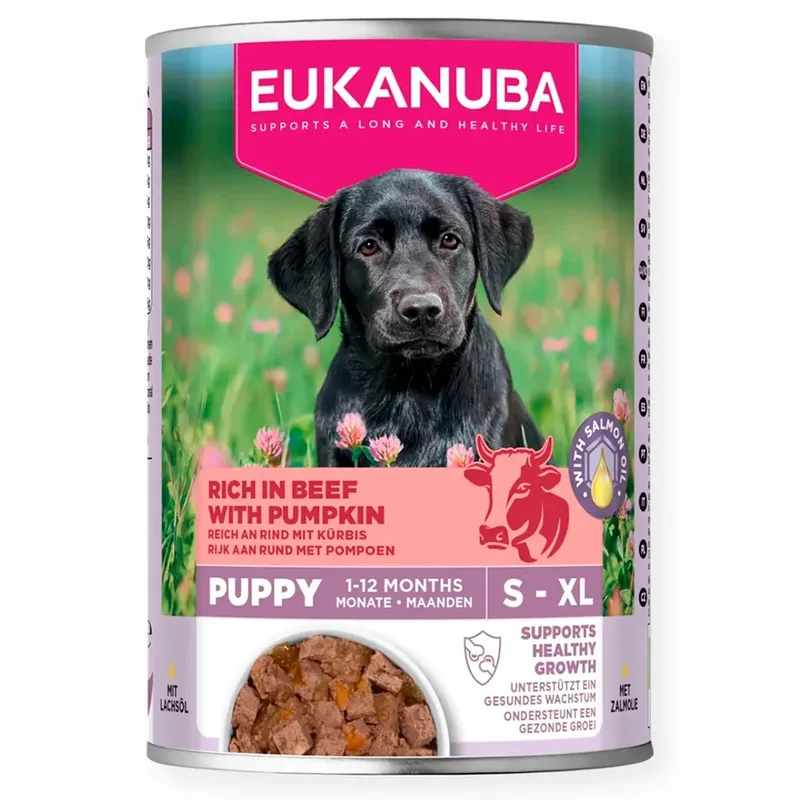 Life Care Puppy Rijk Aan Rundvlees En Pompoen Natvoer Voor Honden 400g by Eukanuba – product photo