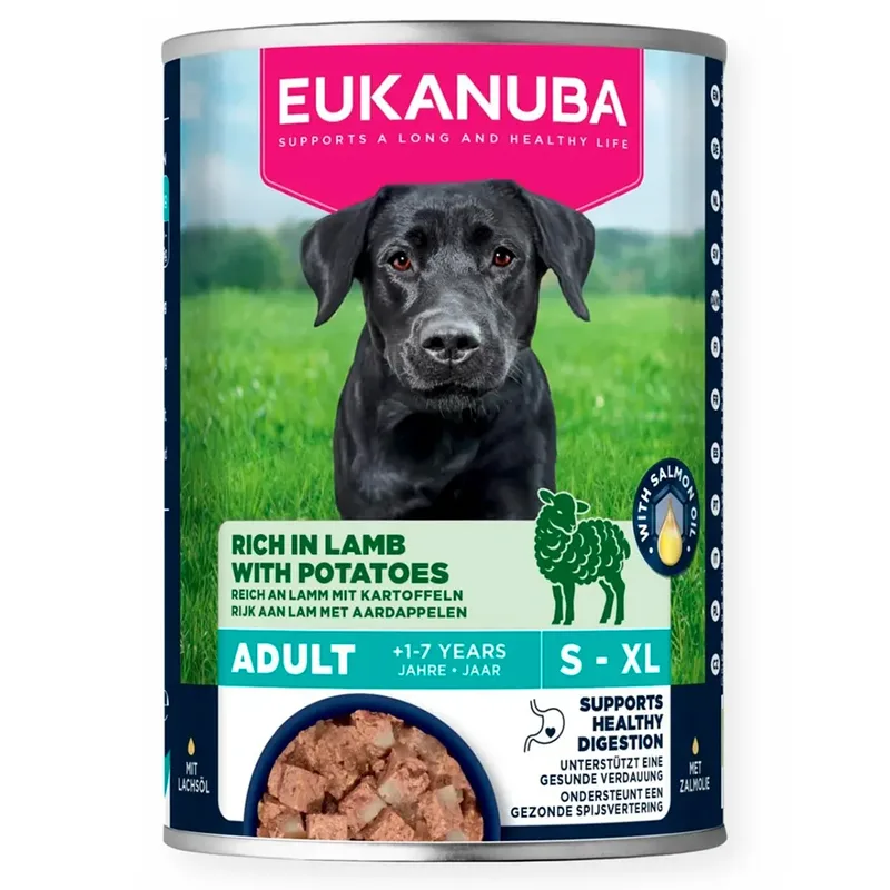 Life Care Rijk Aan Lam En Aardappelen Natvoer Voor Honden 400g by Eukanuba – product photo
