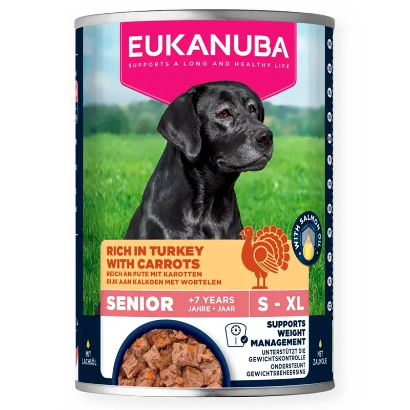 Life Care Senior Riche En Dinde Avec Carottes Nourriture Humide Pour Chien 400g de Eukanuba – photo produit