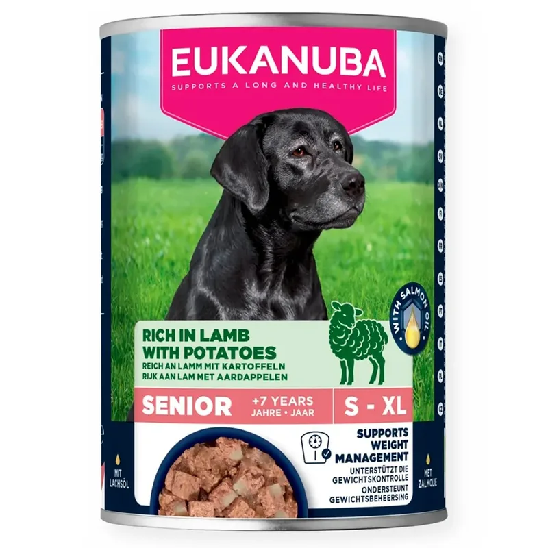 Life Care Senior Rijk Aan Lam Met Aardappelen Natvoer Voor Honden 400g van Eukanuba – productfoto