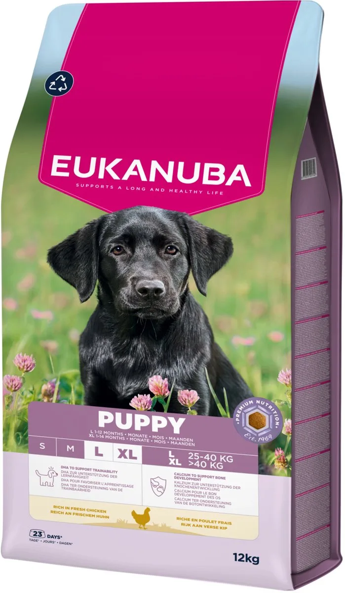 Puppy Large Breed Kip - Hondenbrokken - 12 kg de Eukanuba – photo produit