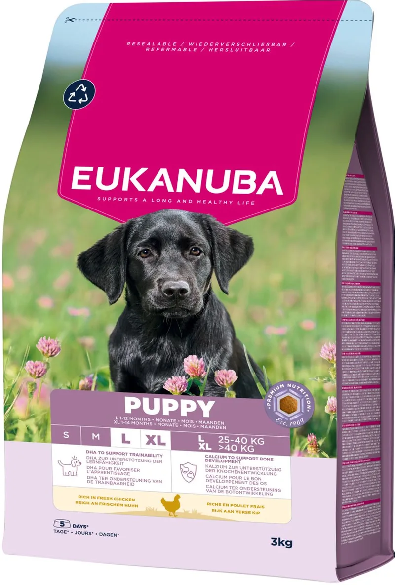 Puppy Large Breed Kip - Hondenbrokken - 3 kg by Eukanuba – product photo