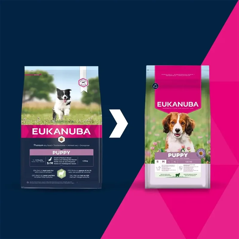 Nourriture Pour Chiots De Petite/moyenne Taille Agneau Et Riz 3 Kg de Eukanuba – photo produit 3 sur 3