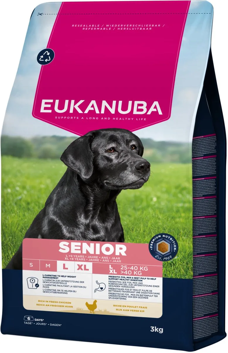 Senior Large Breed Kip - Hondenbrokken - 3 kg by Eukanuba – product photo