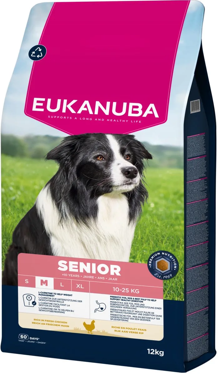 Senior Medium Breed Kip - Hondenbrokken - 12 kg by Eukanuba – product photo
