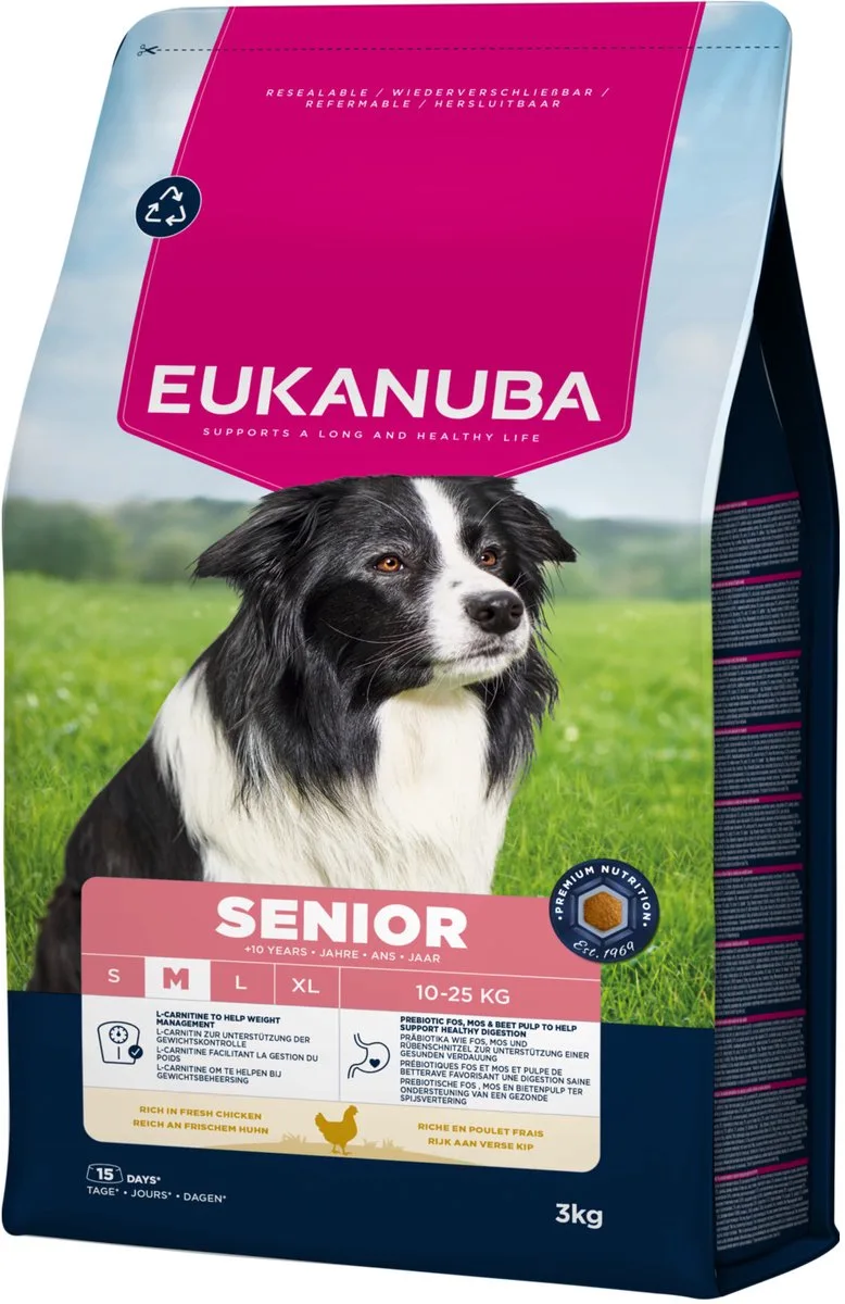 Senior Medium Breed Kip - Hondenbrokken - 3 kg by Eukanuba – product photo