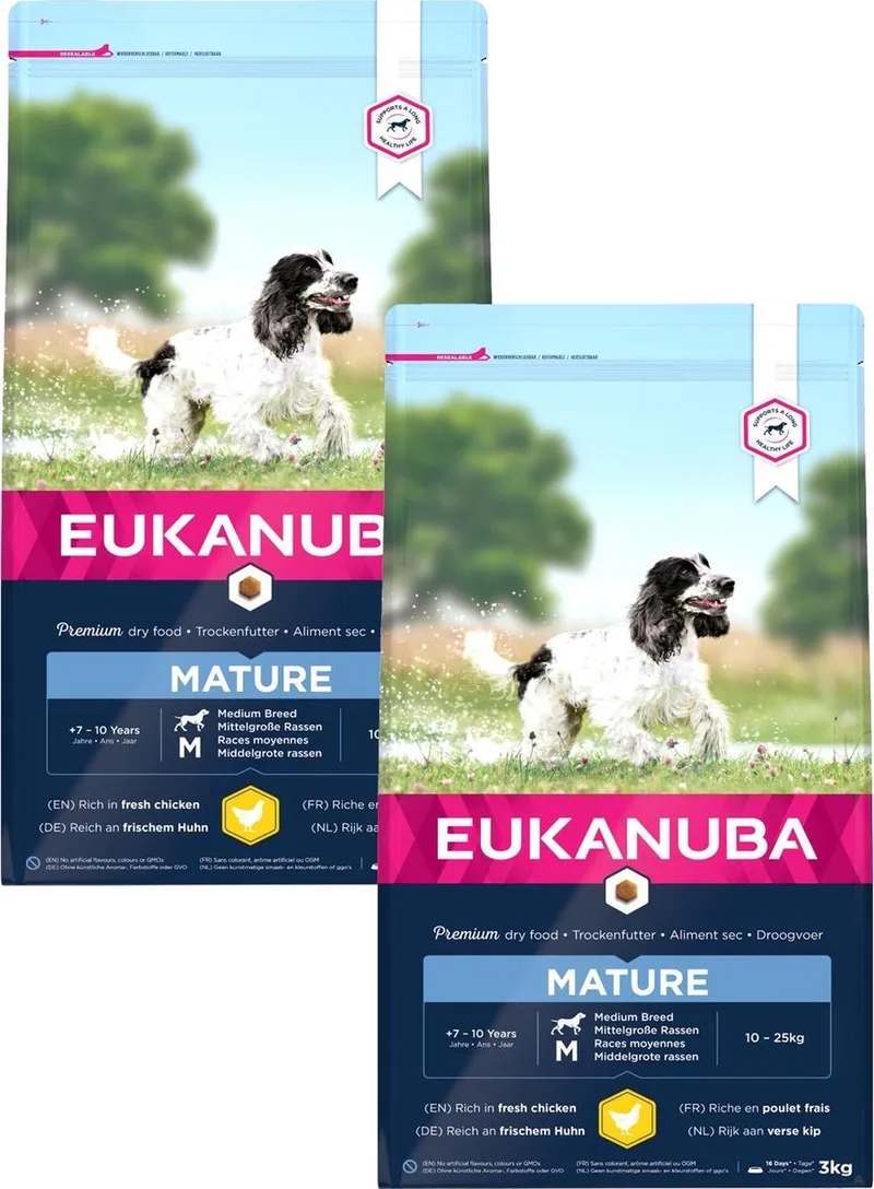 Thriving Mature Medium Breed Kip - Hondenvoer - 2 x 3 kg by Eukanuba – product photo