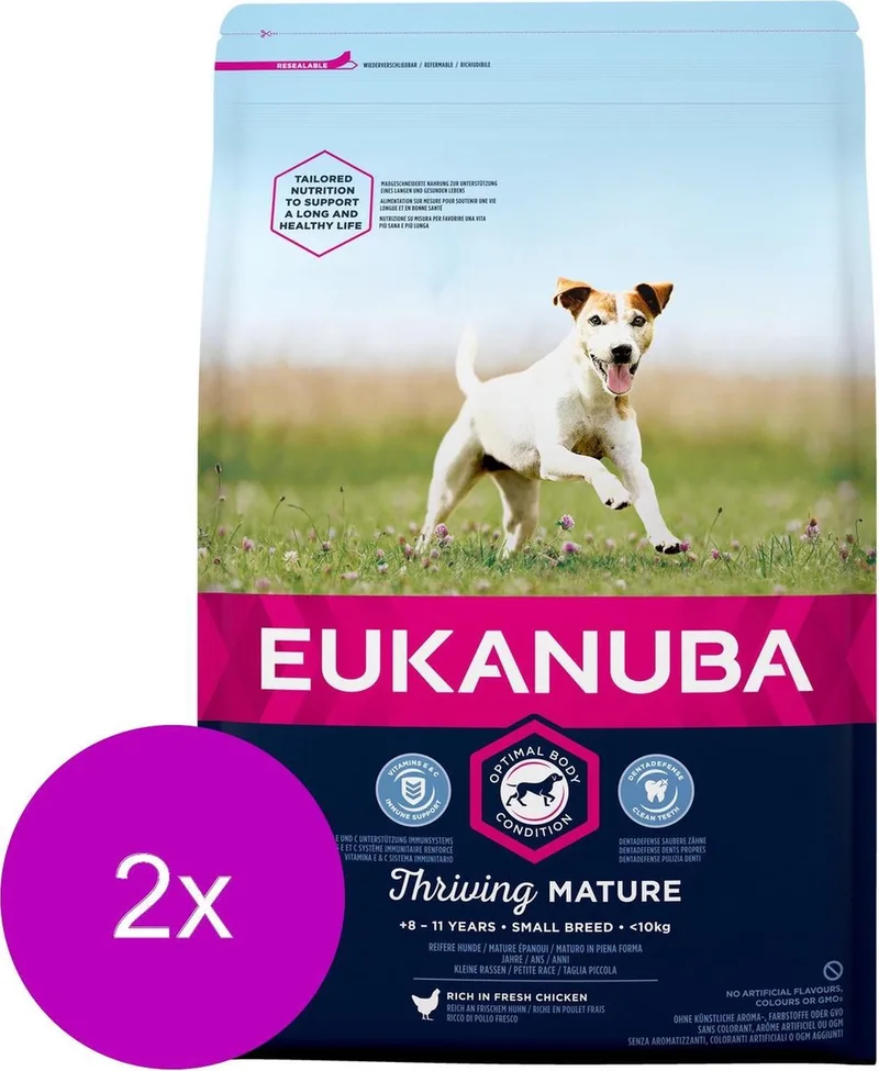 Thriving Mature Small Breed - Hondenvoer - 2 x Kip 3 kg de Eukanuba – photo produit