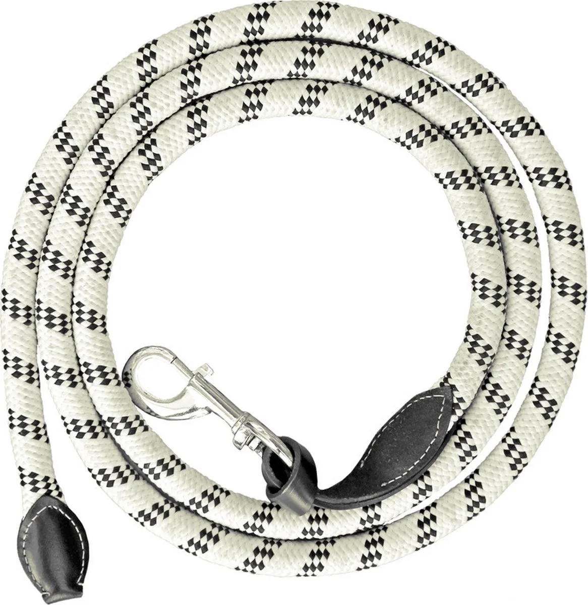 Halstertouw Changeable Snap Hook 2.1m fra Euroriding i Sort, Natur – produktbillede